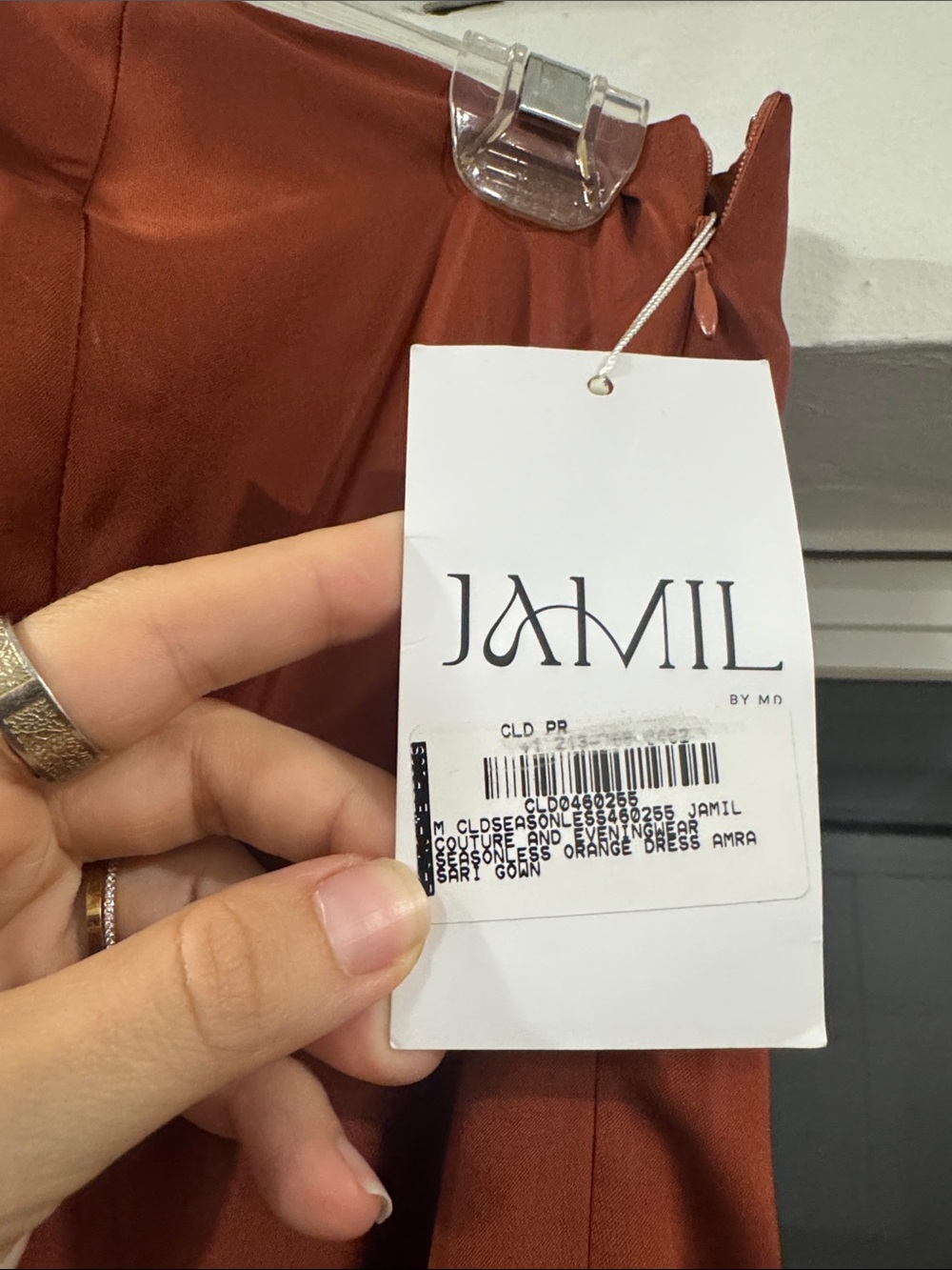 REVOLVE One-Shoulder Satin Gown in Rust - Picture 5 of 5
